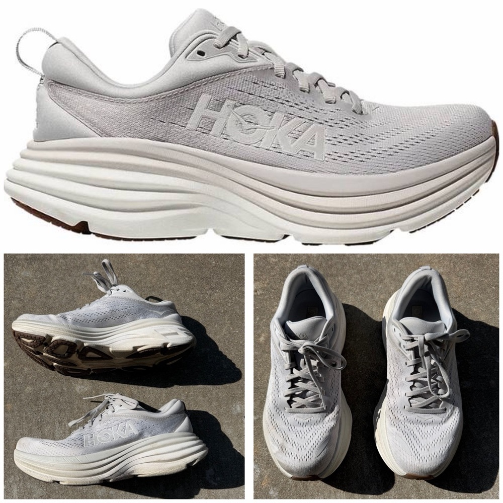 Women’s Hoka Bondi 8 Lunar Rock Nimbus Cloud size 9
